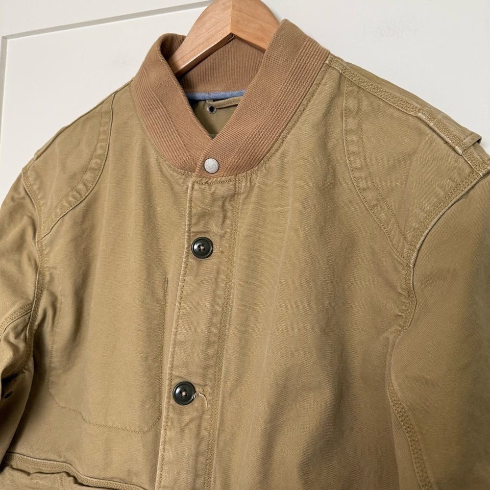 Levi's Bomber Jacket Mens Sz XL Tan Canvas Full Zip Button Mechanics 1155-1-8-73 - Picture 3 of 15